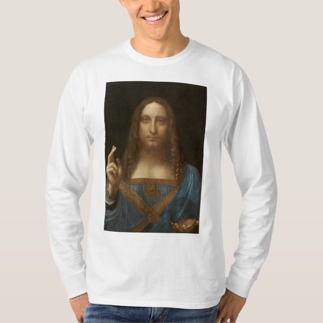 Salvator Mundi (Retter der Welt) (da Vinci) T-Shirt (Vorderseite)
