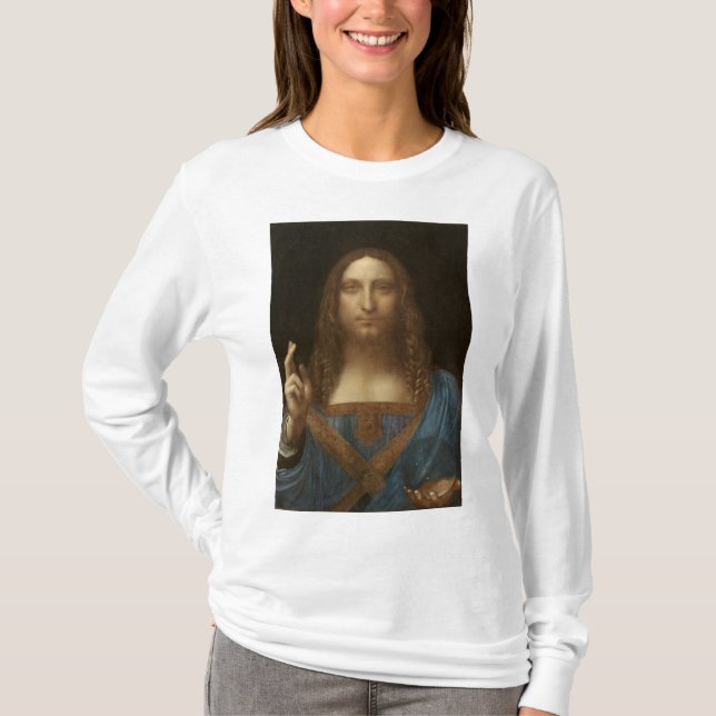 Salvator Mundi (Retter der Welt) (da Vinci) T-Shirt (Vorderseite)