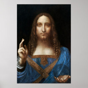 Salvator Mundi von Leonardo da Vinci (ca. 1500) Poster