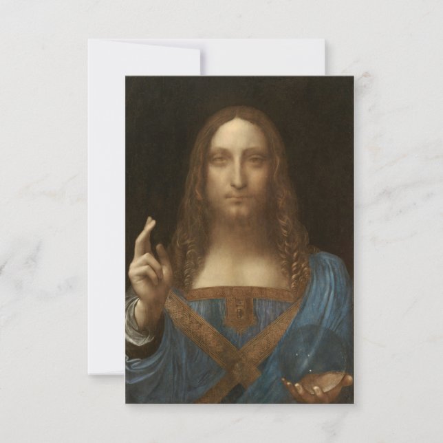 Salvator Mundi von Leonardo da Vinci Dankeskarte (Vorderseite)