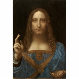 Salvator Mundi von Leonardo da Vinci Fotoskulptur Magnet