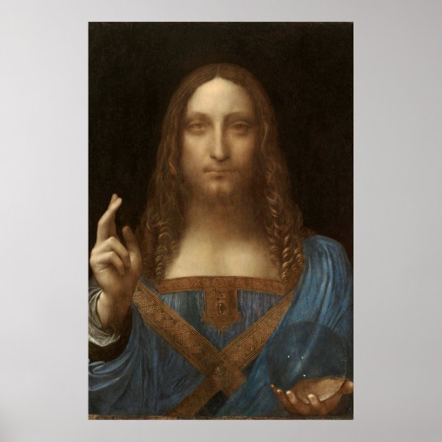 Salvator Mundi von Leonardo da Vinci Poster (Vorne)