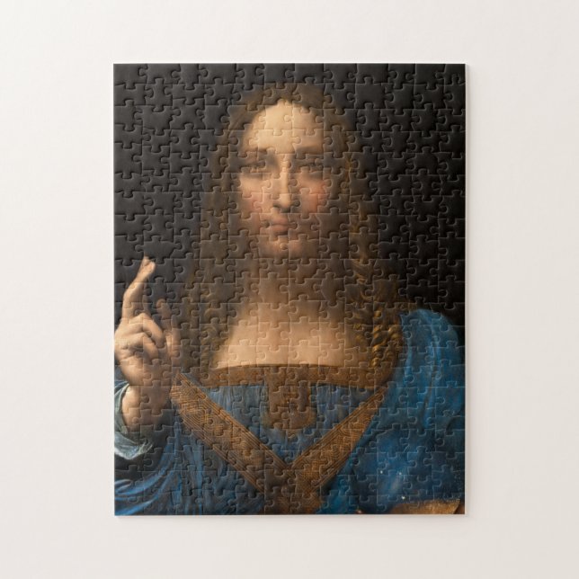 Salvator Mundi von Leonardo da Vinci Puzzle (Vertikal)