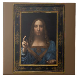 Salvator Mundi von Leonardo da Vinci um 1500 Fliese
