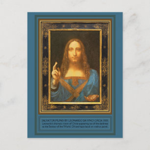 Salvator Mundi von Leonardo da Vinci um 1500 Postkarte