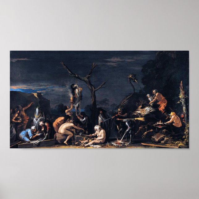 SALVATOR ROSA WITCHES DRUCK POSTER (Vorne)