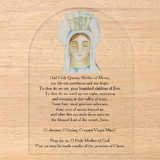 Salve Regina Acrylic Prayer Card Acryleinladungen