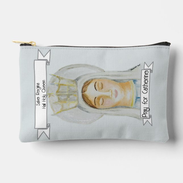 Salve Regina, Hail Holy Königin Rosary Gebet Pouch Zubehörtasche (Vorderseite)