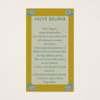 Salve Regina Latin Praetkarte
