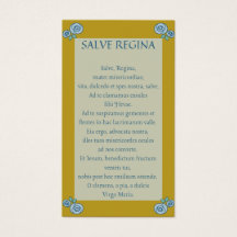 Salve Regina Latin Praetkarte