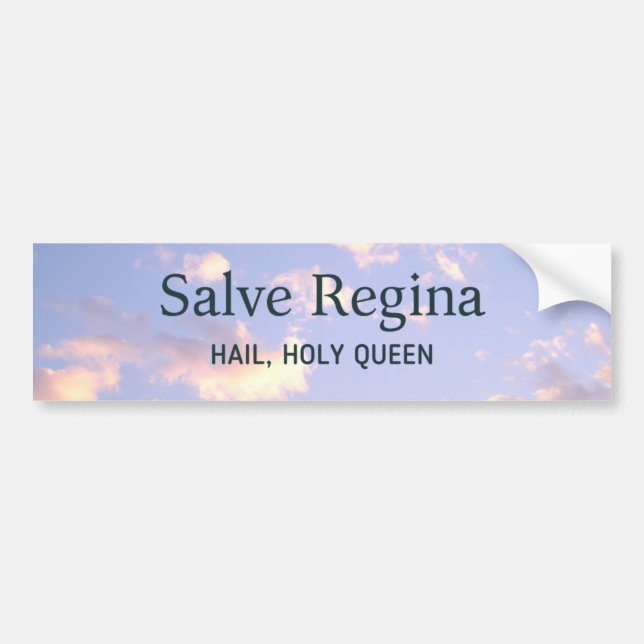 Salve Regina Trad Katholische Lateinmesse tröstend Autoaufkleber (Vorne)