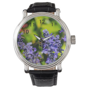 Salvia mit Hummel Armbanduhr