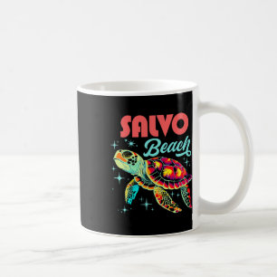 Salvo Beach Nc Artistic Sea Turtle Retro Kaffeetasse