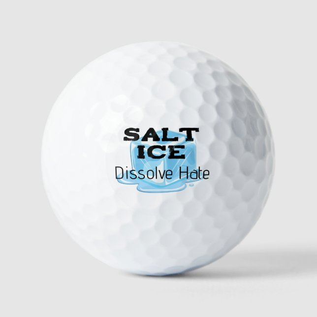 Salz-Eis-Golfballmarker Golfball (Vorderseite)
