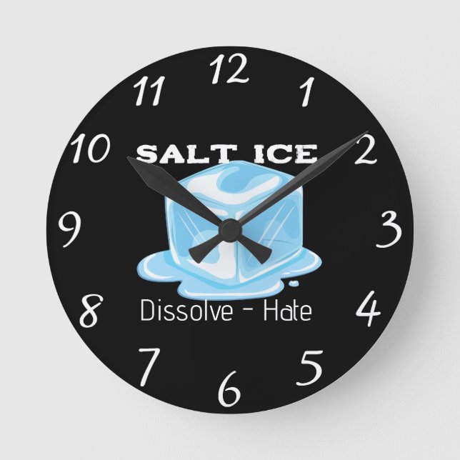 Salz-Eis-Uhr Runde Wanduhr (Vorderseite)