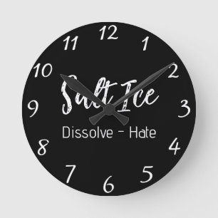 Salz-Eisuhr Runde Wanduhr