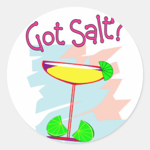 Salz got? Margarita Liebhaber von T - Shirt und Ge Runder Aufkleber