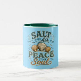 Salz in der Luft Muschel-Tasse Teal Zweifarbige Tasse