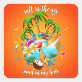 Salz in der Luft Quadratischer Aufkleber