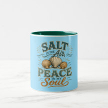 Salz in der Luft Seashell Türkis Kaffeetasse