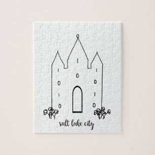 Salz Lake City utah Tempel einfach modern Puzzle