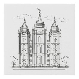 Salz Lake Temple™ Künstlicher Leinwanddruck