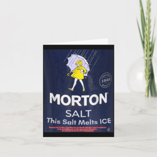 Salz schmilzt Eis Morton Salz Mädchen mit Regensch Karte