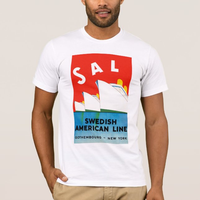 SALZ ~ schwedische amerikanische Linie T-Shirt (Vorderseite)