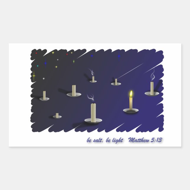 Salz sein, leicht sein rechteckiger aufkleber (Vorderseite)