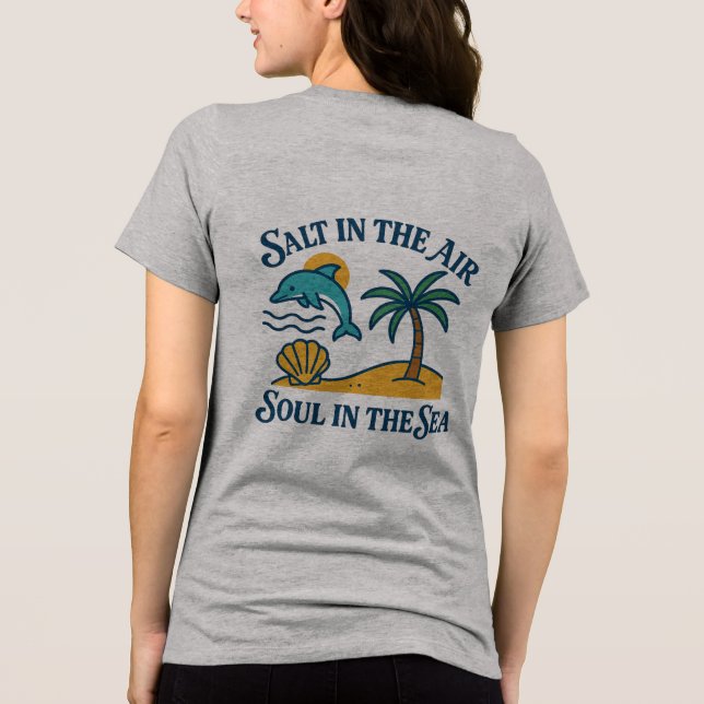 Salz & Soul Dolphin Tri-Blend Shirt (Rückseite)