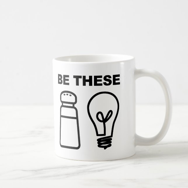 Salz und leicht christlicher Mug oder Reiseumarmun Tasse (Rechts)