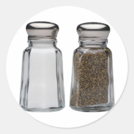 Salz und Pepper Runder Aufkleber