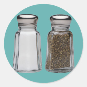 Salz und Pfeffer Runder Aufkleber