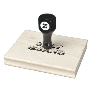 Salz und Sand Gummistempel