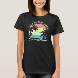 Salz Wasser heilt alles Strand Vintag Retro T-Shirt