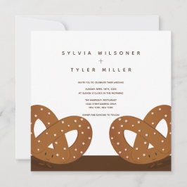 Salzbrötchen Spaß Illustrierte Hochzeitseinladung Einladung