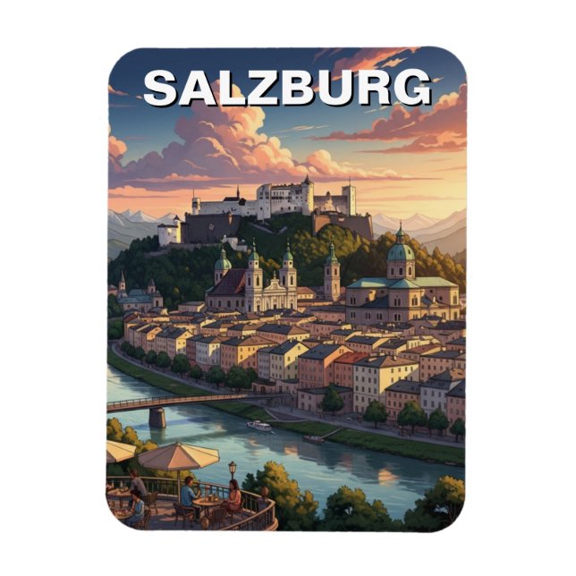 Salzburg Austria Travel Magnet (Vertikal)