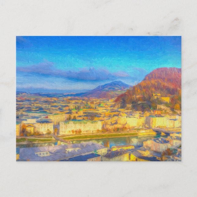 Salzburg City Art Postkarte (Vorderseite)