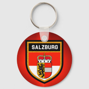 Salzburg-Flagge Schlüsselanhänger