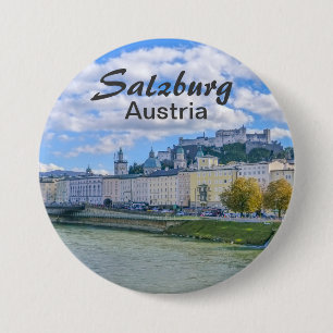 Salzburg in Österreich Souvenir-Foto  Button