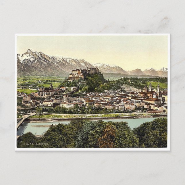 Salzburg, Kapuzinerberg, Österreich-Ungarn oder Postkarte (Vorderseite)