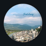 Salzburg Magnet<br><div class="desc">Salzburg,  die viertgrößte Stadt Österreichs und der Fluss Salzach,  Maleffekt</div>