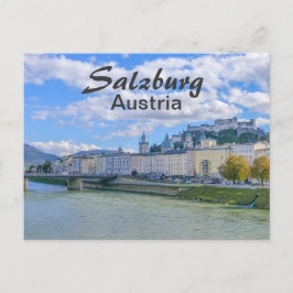 Salzburg mit dem Schloss in Österreich Postkarte