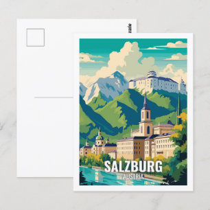 Salzburg Österreich Berühmte Reiseziele Postkarte