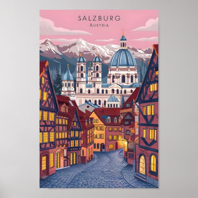 Salzburg Österreich Berühmter Reiseort Poster (Vorne)