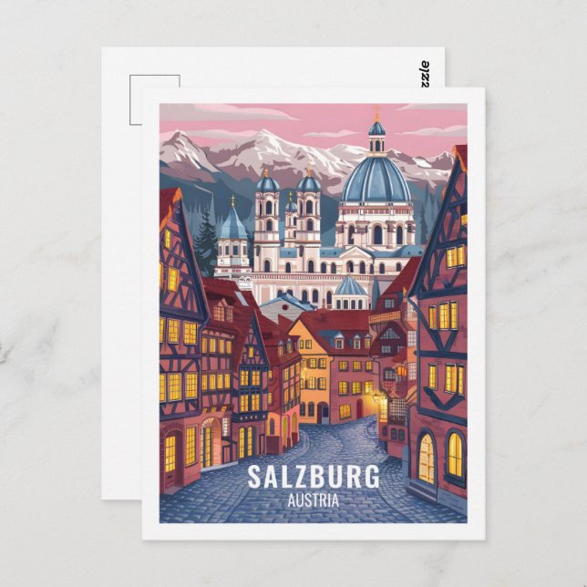 Salzburg Österreich Berühmter Reiseort Postkarte (Vorne/Hinten)