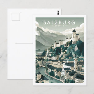 Salzburg Österreich Berühmter Reiseort Postkarte