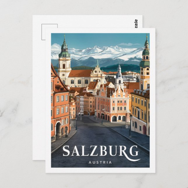 Salzburg Österreich Berühmter Reiseort Postkarte (Vorne/Hinten)