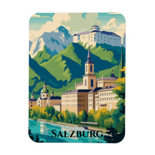 Salzburg Österreich Postcard Travel Magnet