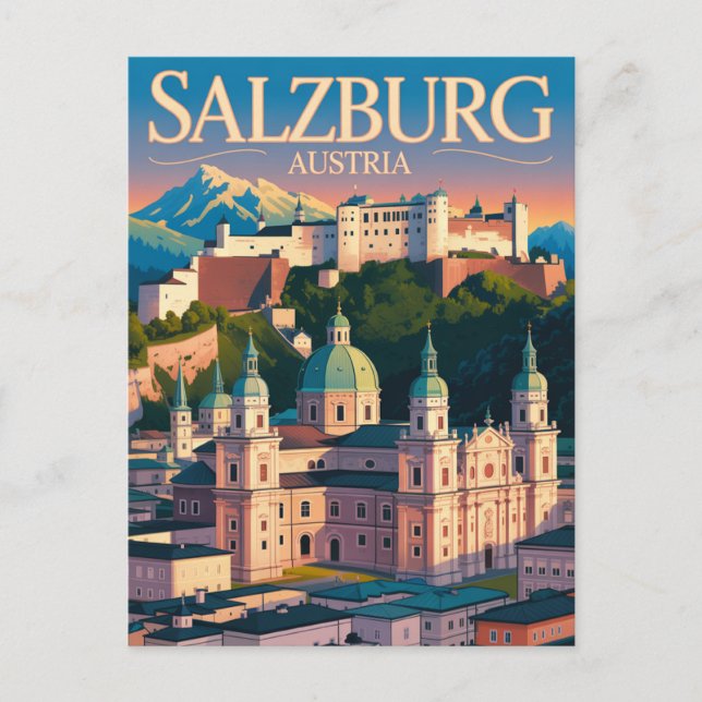 Salzburg Österreich Postkarte (Vorderseite)
